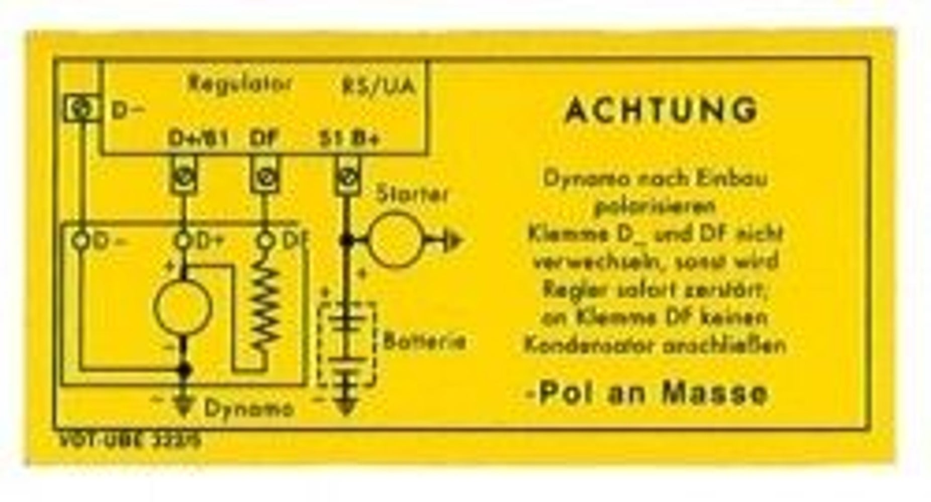 Relais de charge autocollant 6V — bild 1 av 2
