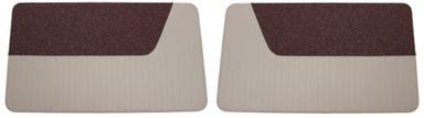 Panneaux de porte pour Volvo PV444S-LS 1956-57, tissu uni rouge/gris