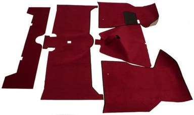 Jeu de tapis pour Volvo 140 de 1972, en tissu rouge
