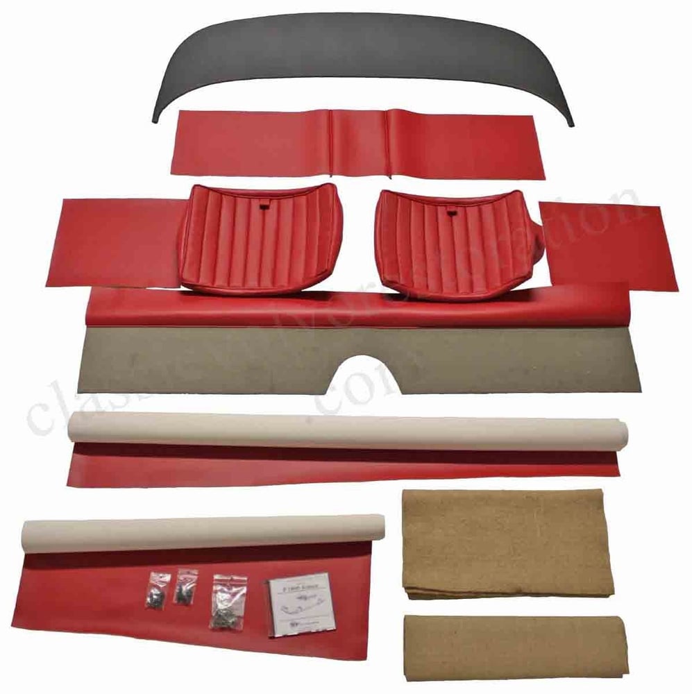 Ensemble de sellerie pour sièges arrière Volvo 1800 (1961-1962), rouge