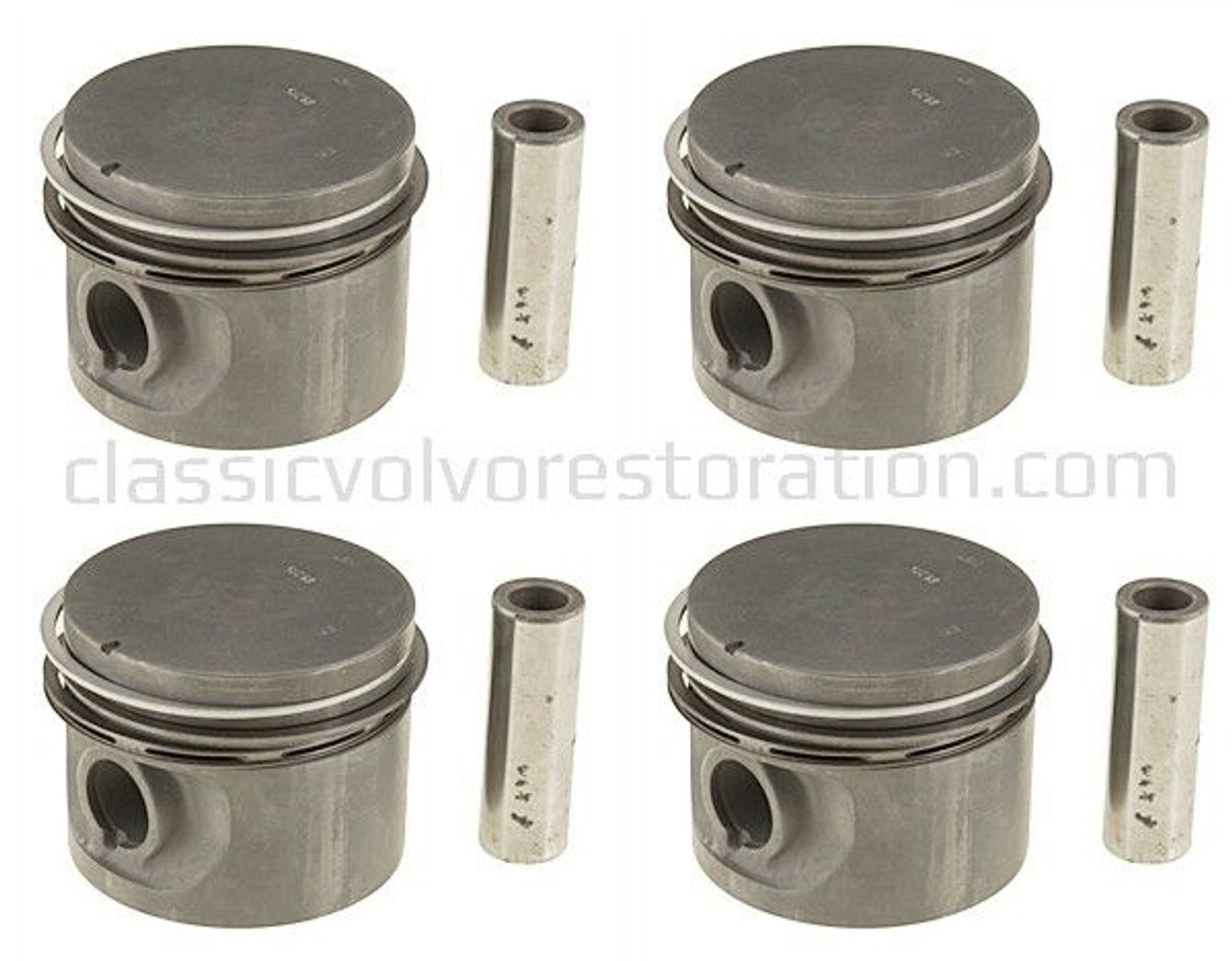 Jeu de pistons av/segments 0,015"