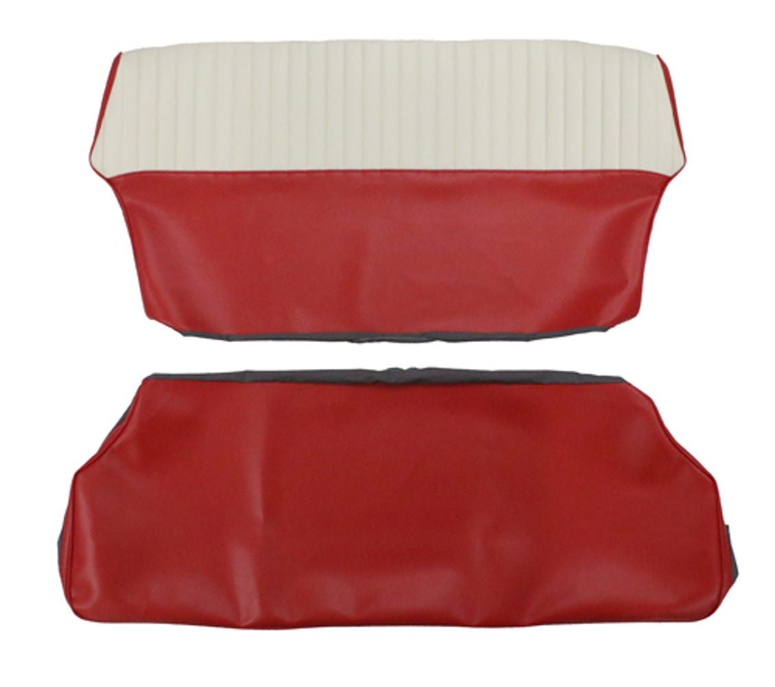 Sellerie de siège arrière pour Volvo PV544 1958-60 Export rouge/beige Option 2