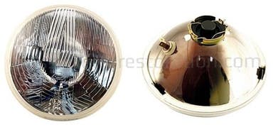 Insert de phare avec feu de position pour ampoule H4 6V/12V 7" pour Volvo Duett, 1961-66