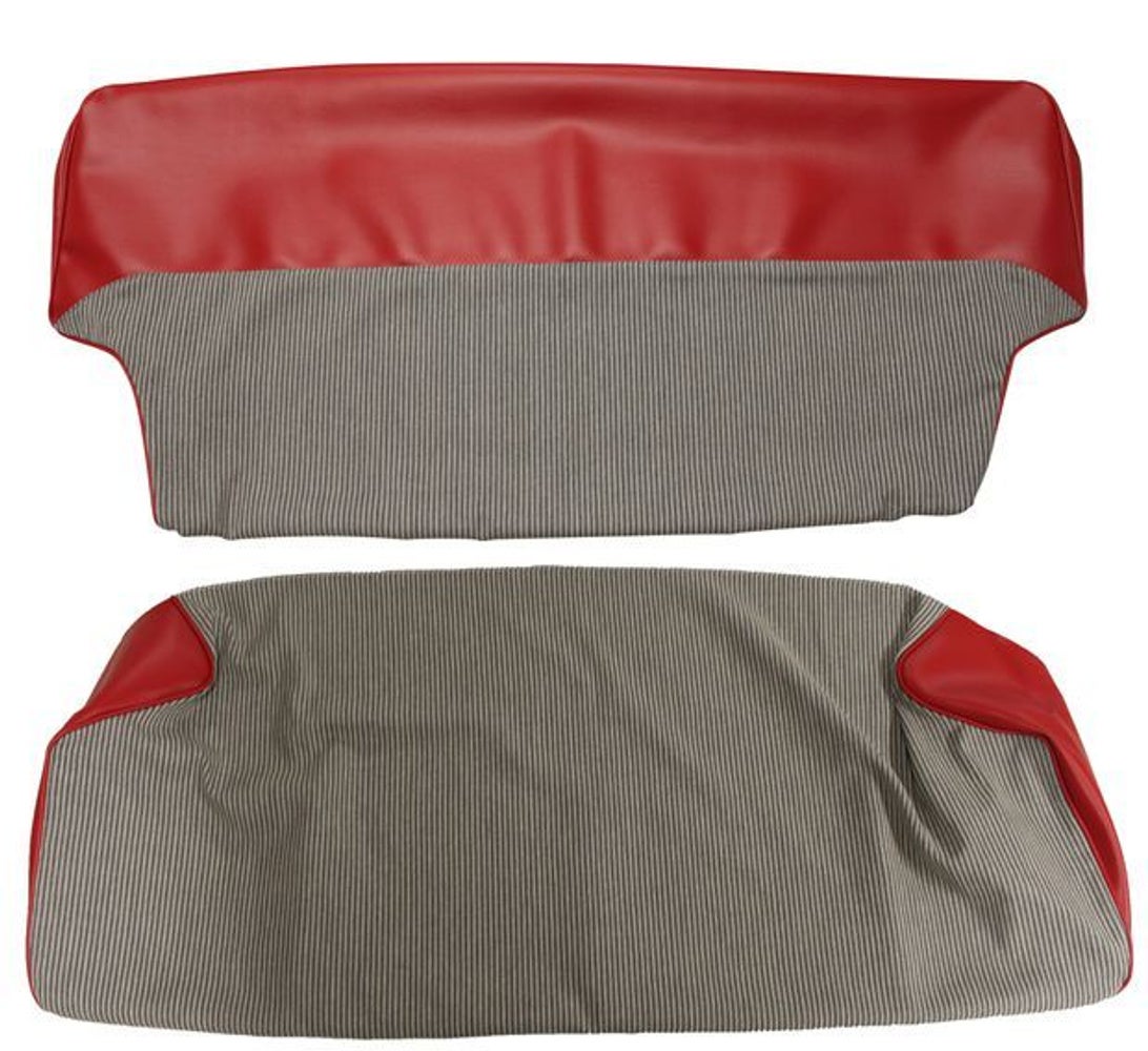 Sellerie de siège arrière pour Volvo Duett 1958-62 rouge/gris