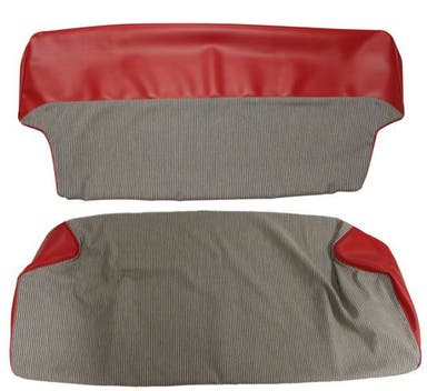 Sellerie de siège arrière pour Volvo Duett 1958-62 rouge/gris