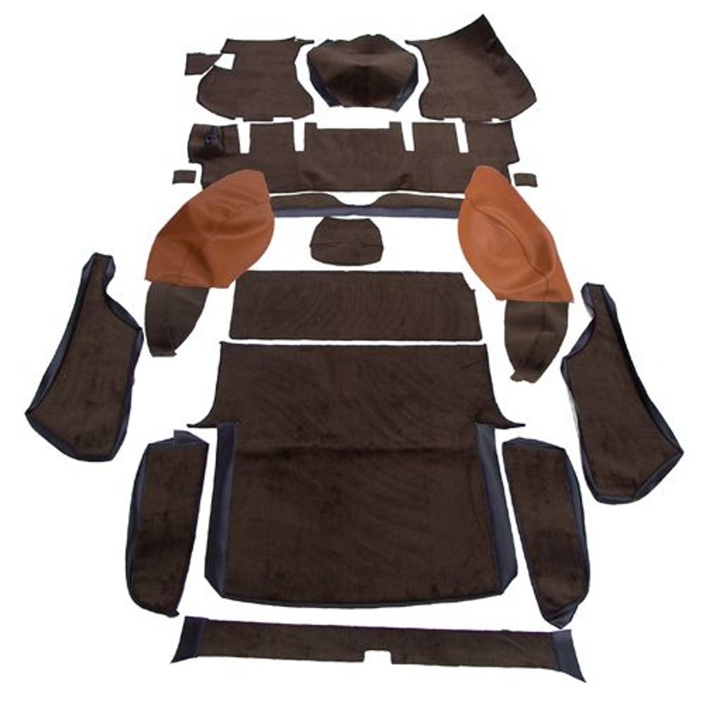 Jeu de tapis pour Volvo 1800ES, textile marron/marron (conduite à droite)