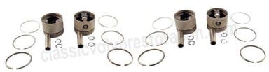 Jeu de pistons (4 pièces) avec segments pour Volvo B18 0,040"