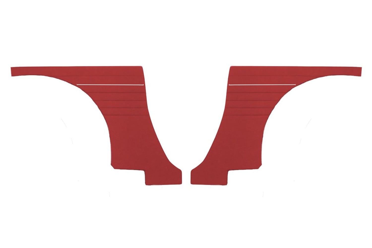 Panneau arrière Volvo 1800S/E 1964-70 rouge Paire