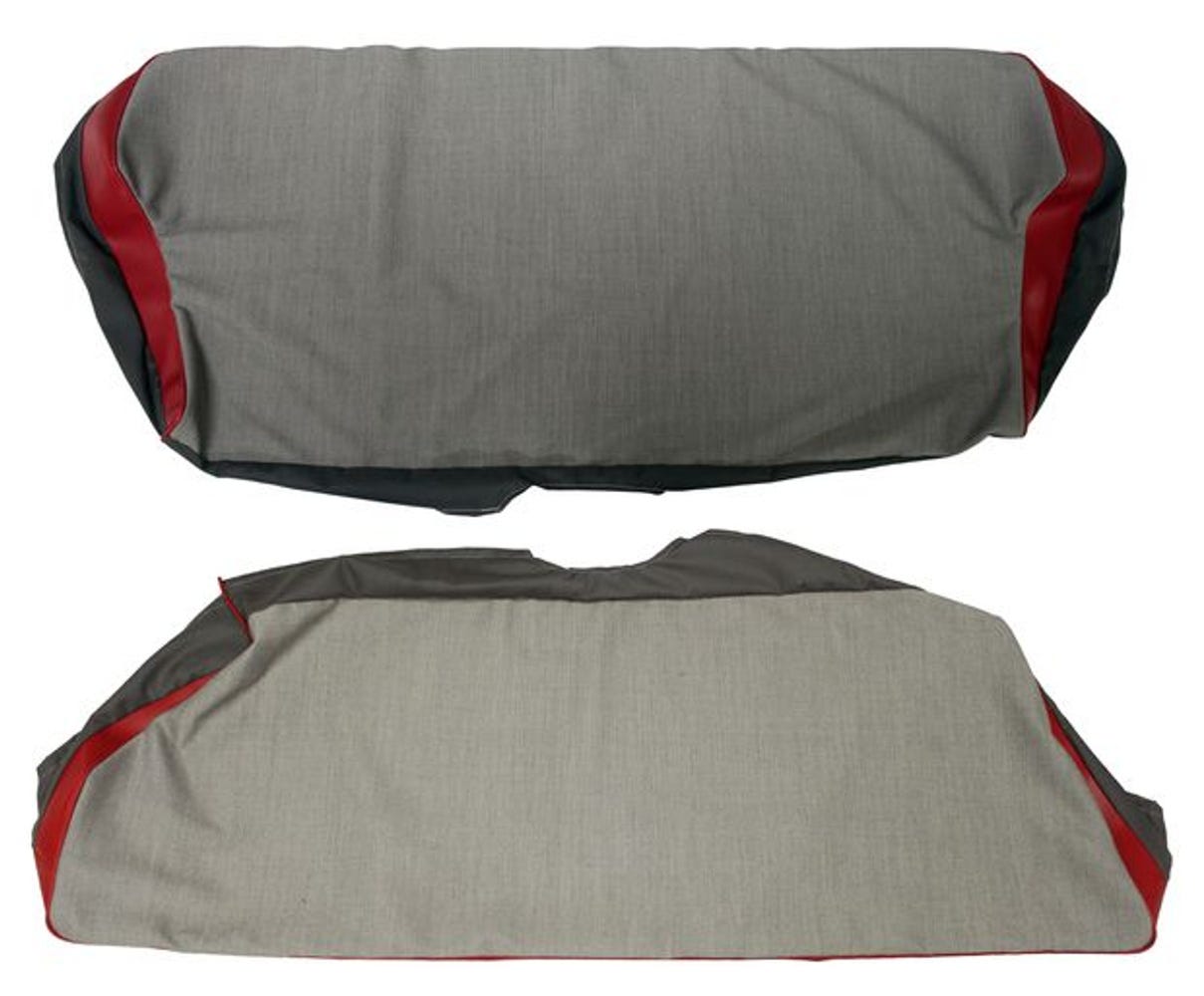 Sellerie de siège arrière pour Volvo PV544B 1960-61 rouge/gris