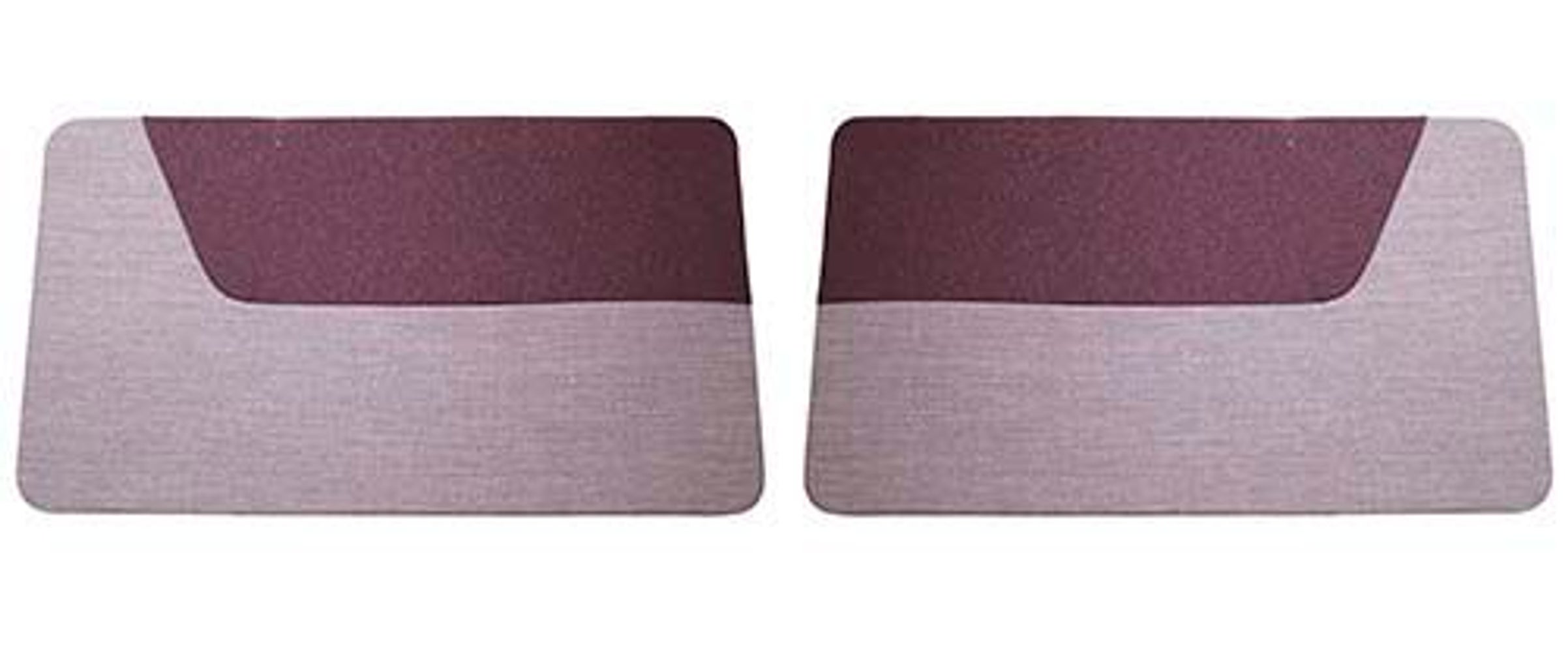 Panneaux de porte pour Volvo PV444S-LS 1956-57, tissu uni rouge/gris