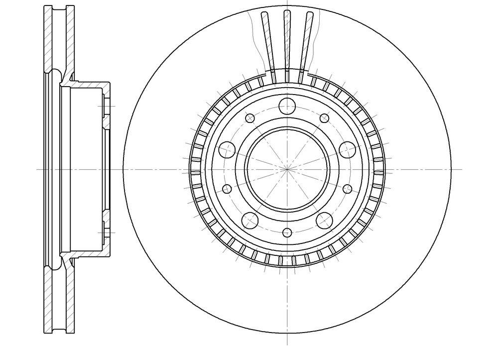 Disque de frein avant pour Volvo 740, 760, 780, 940, ABS 15", 1991-