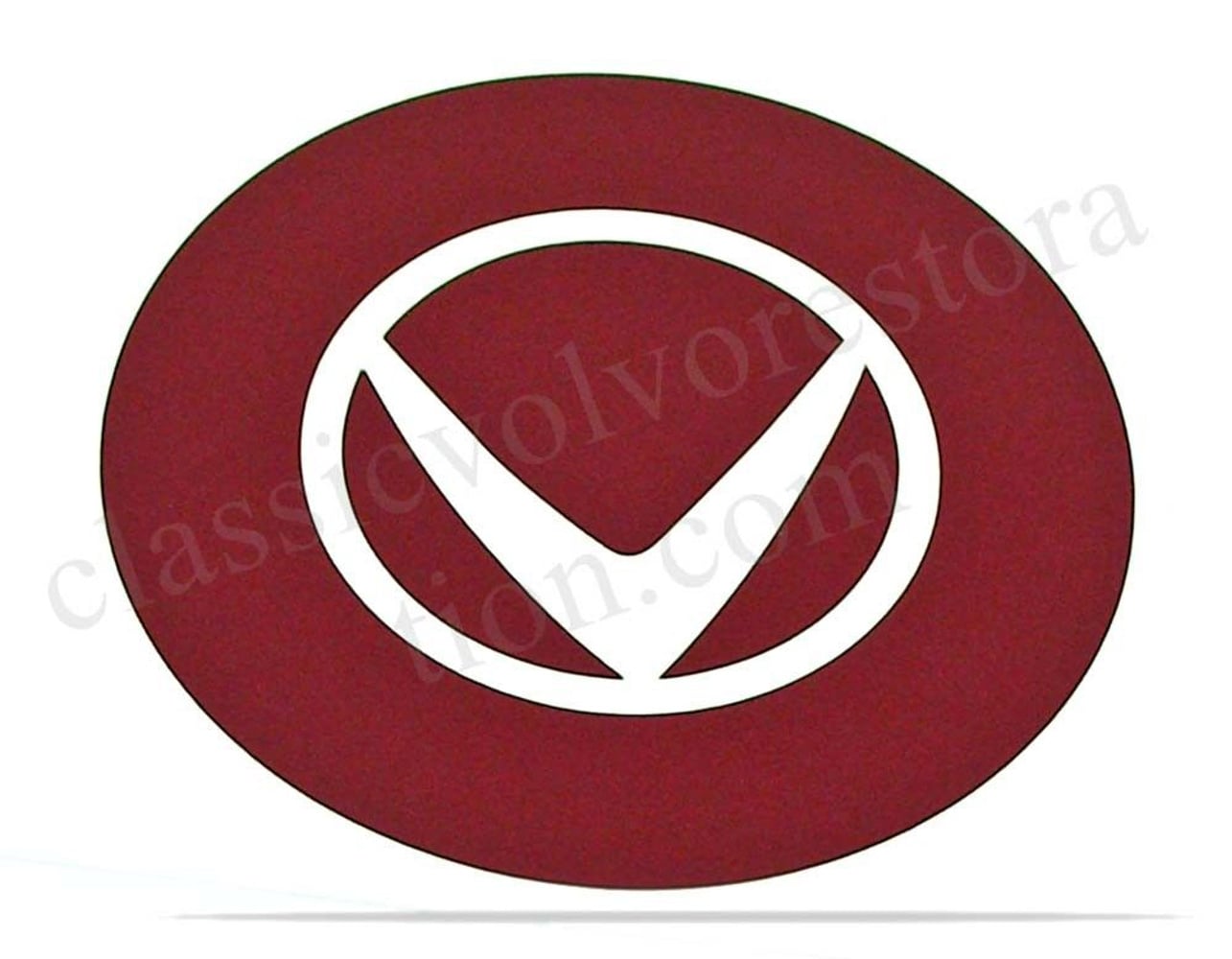 Décalcomanie V rouge, enjoliveur