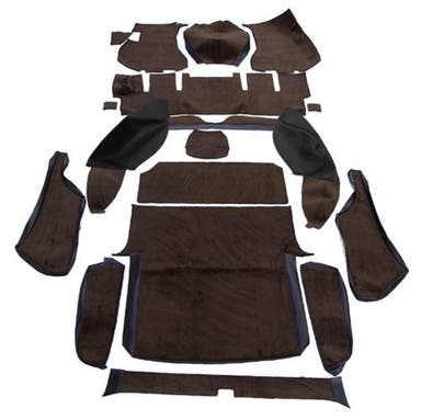 Jeu de tapis pour Volvo 1800ES, textile marron/noir (conduite à droite)