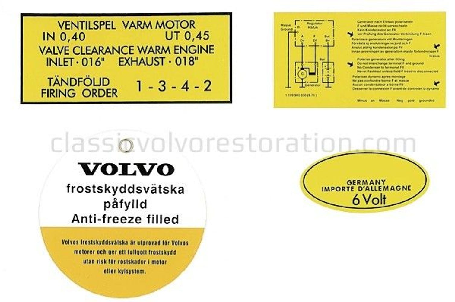 Jeu d'autocollants pour Volvo B16A — bild 2 av 2