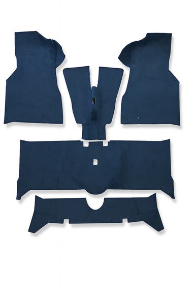 Jeu de tapis pour Volvo 140 1973-74, en tissu bleu