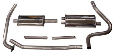 Système d'échappement monotube 2" en acier inoxydable pour Volvo 1800, 1961-65