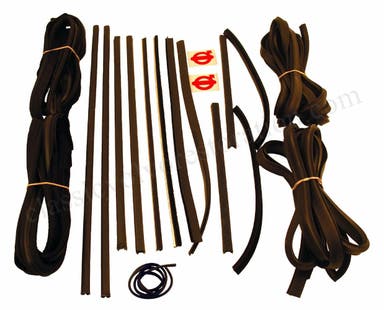 Kit de caoutchouc et de rail de guidage pour Volvo Amazon 2D-69 avec bandes textiles