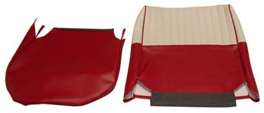 Revêtement de siège avant pour Volvo Amazon 4 portes 1959-60 US rouge/beige