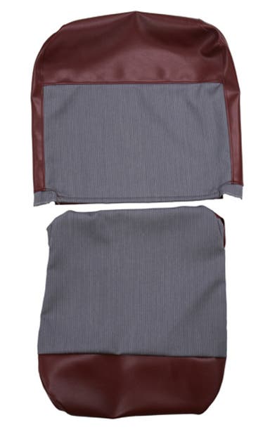Revêtement de siège avant pour Volvo Duett 445 1953-57 bordeaux/gris