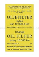 Autocollant d'entretien du filtre à huile — bild 2 av 2