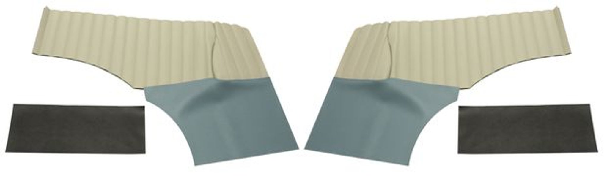 Panneau arrière US bleu/beige