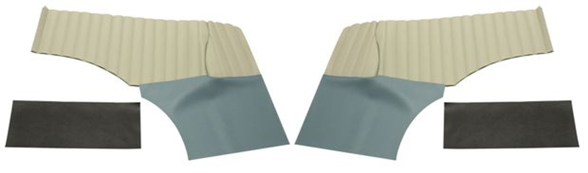 Panneau arrière US bleu/beige