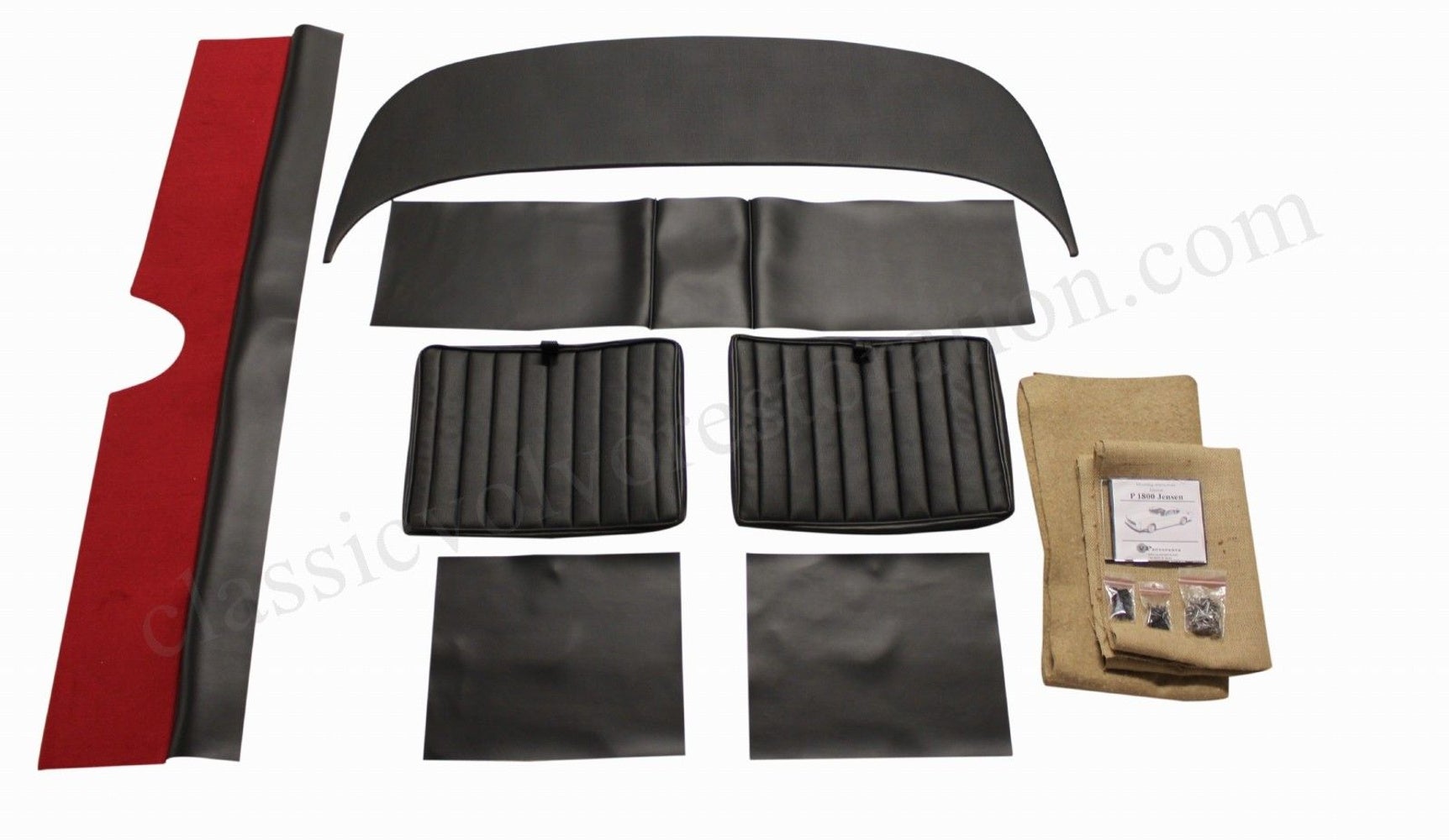 Kit d'aménagement intérieur de siège arrière pour Volvo 1800 de 1963, noir