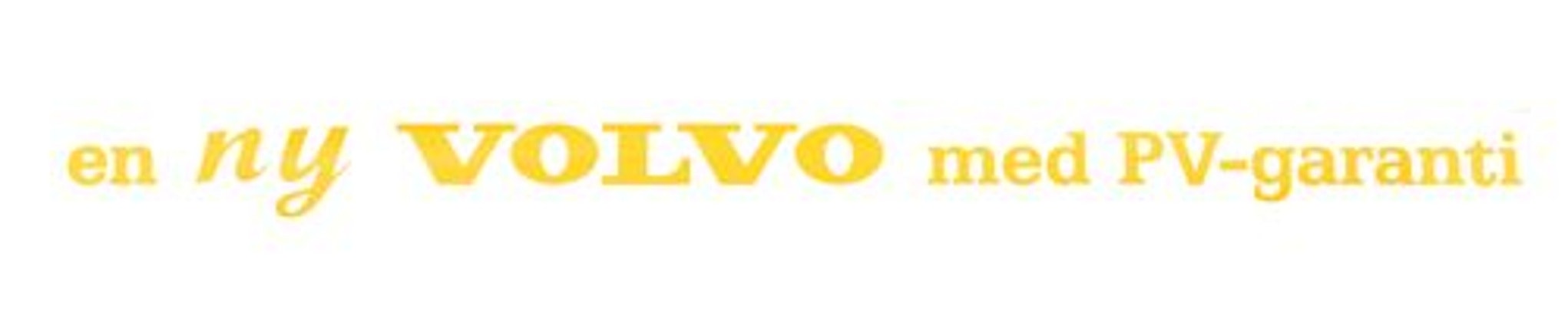 Décalcomanie "en ny VOLVO med PV-garanti"