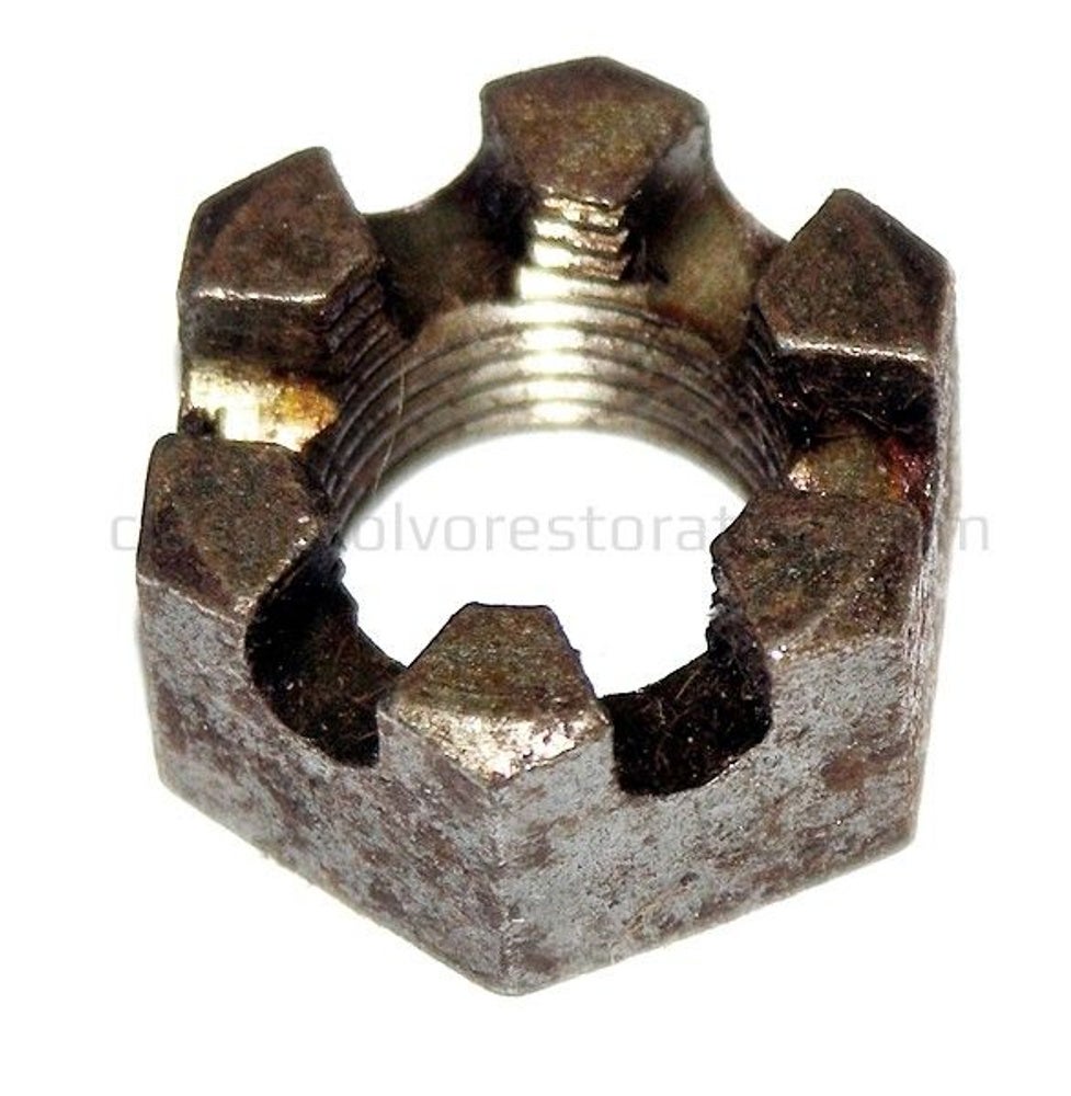Écrou de couronne UNF 5/8-18x9/16" (14 mm) pour freins avant Volvo Amazon et Amazon Kombi