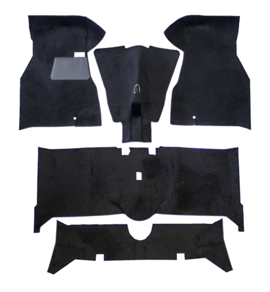 Jeu de tapis noir textile