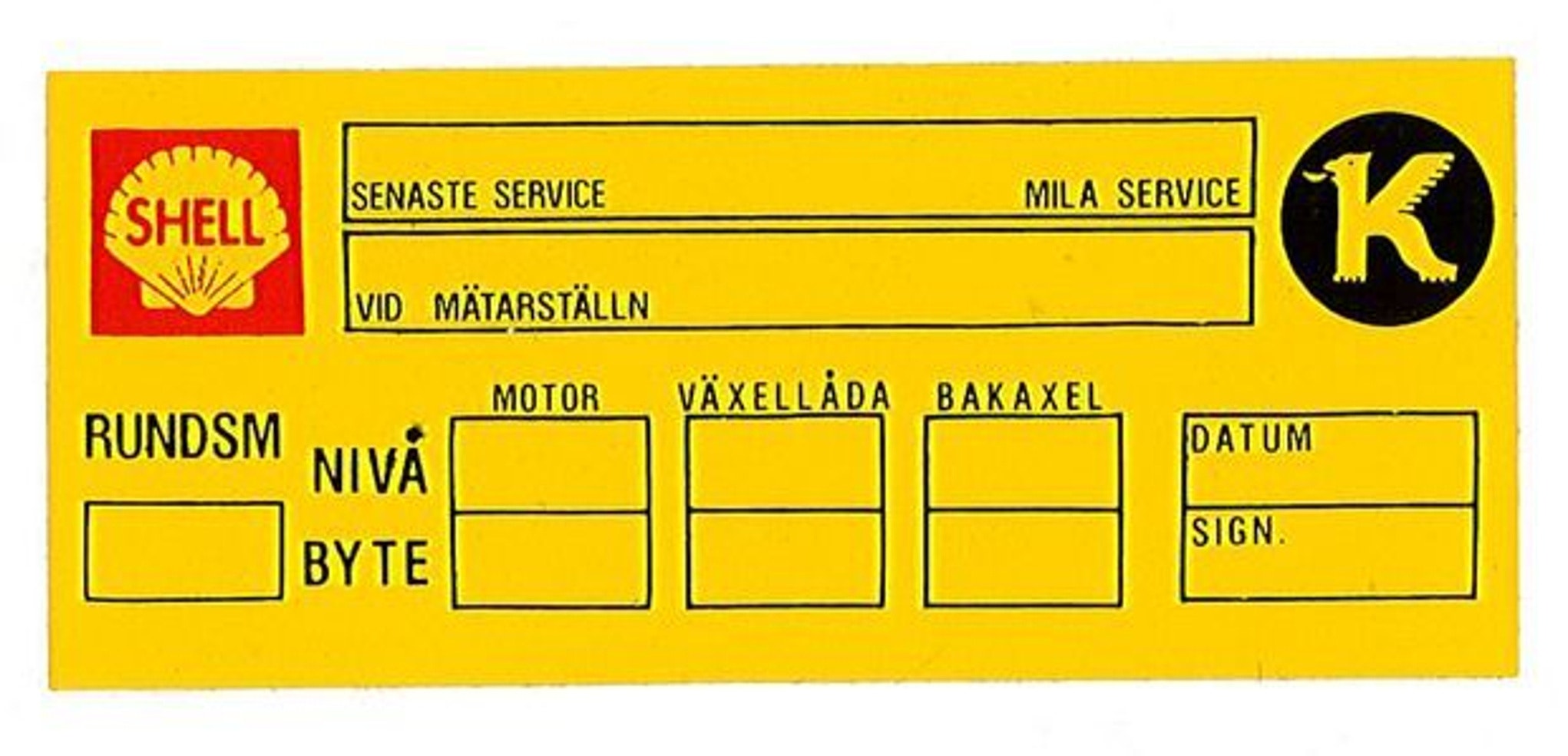 Décalque dernier service Shell