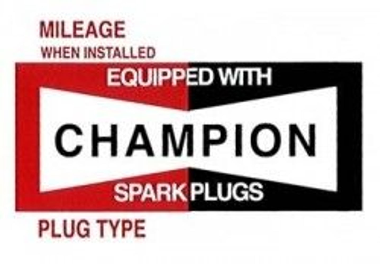 Autocollant de bougie d'allumage Champion — bild 1 av 2
