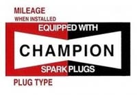 Autocollant de bougie d'allumage Champion — bild 1 av 2