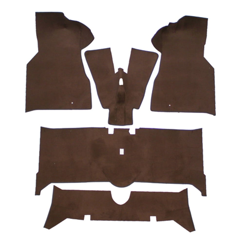 Jeu de tapis pour Volvo 140 1973-74, en tissu marron