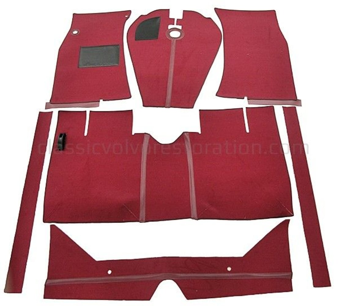 Kit tapis Volvo Amazon rouge 1965-70 M/T