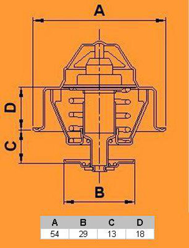 Thermostat B19, B21, B23, B200, B230 (92°C) pour Volvo 240, 740, 760, 780, 940, 960 — bild 2 av 3