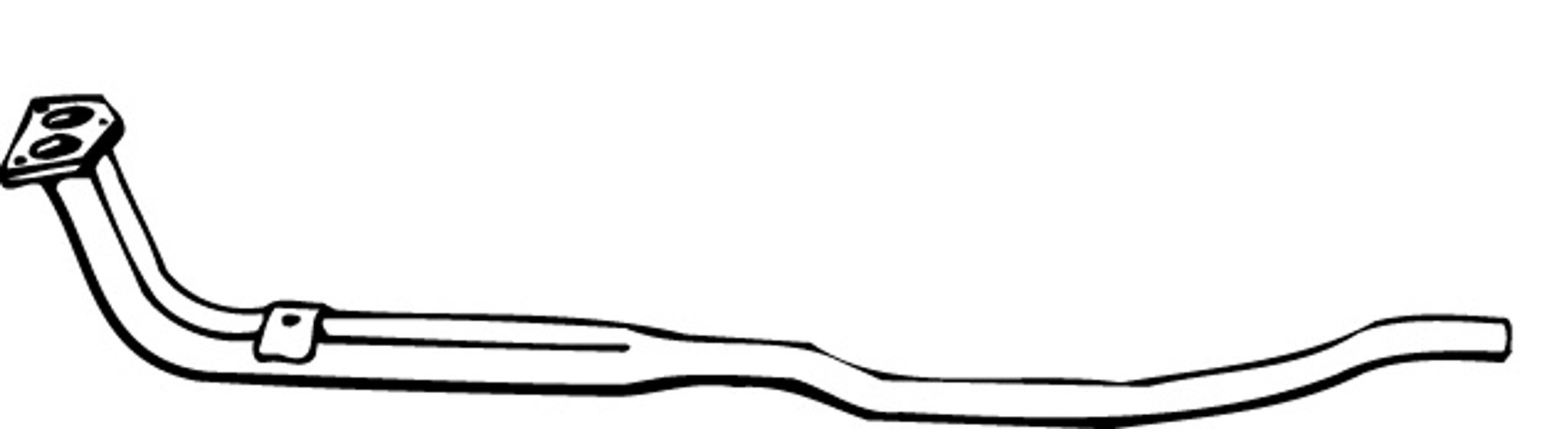 Tuyau d'échappement B21/23A 1975 avant